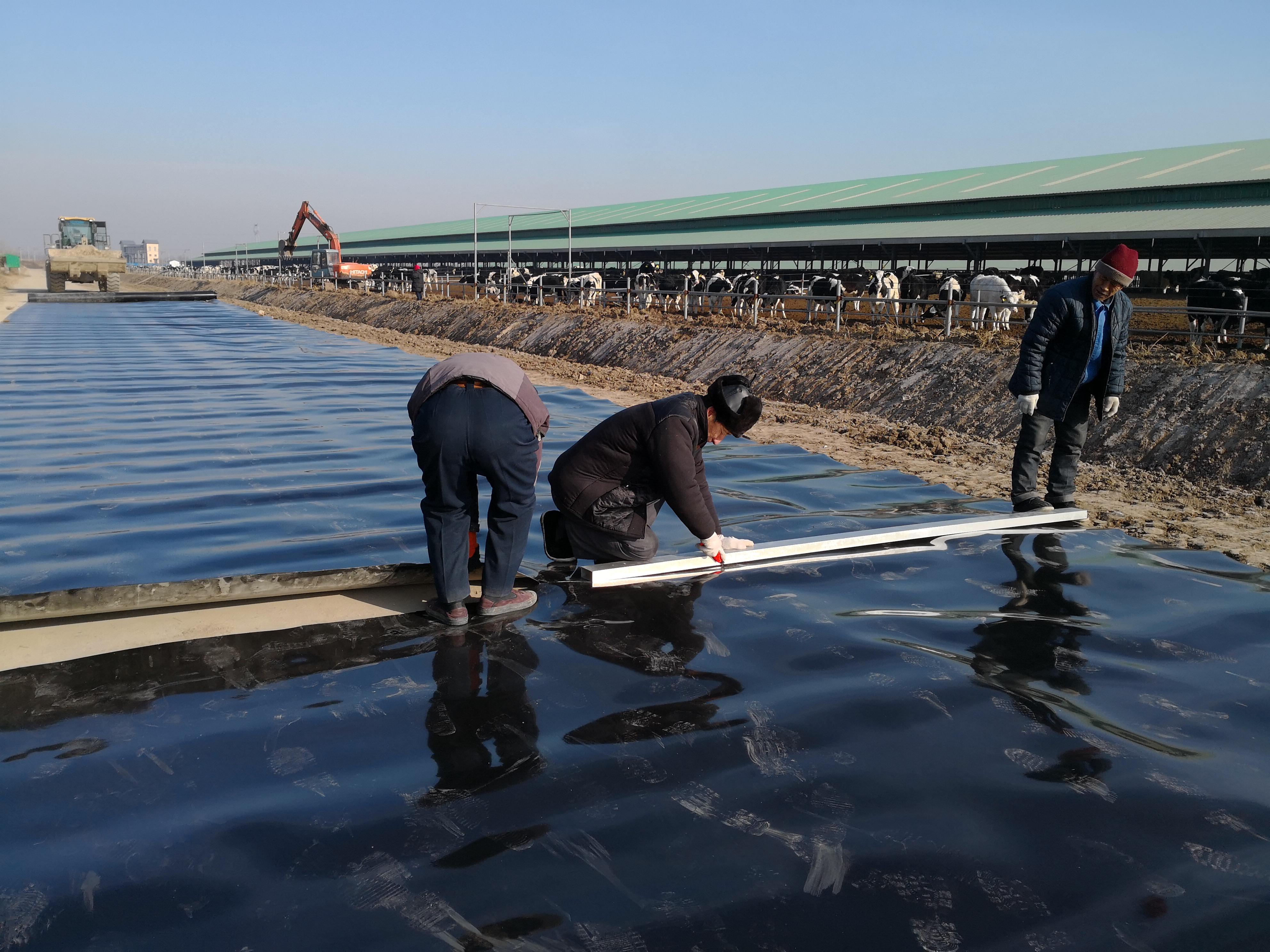 土工膜在坝坡与坝底施工时如何找平?(图1) 土工膜在坝坡与坝底施工时如何找平?(图1)